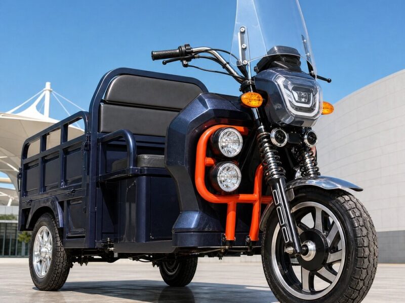 60V Electric Cargo Tricycle 501-800W Open Body Three Wheel Utility Vehicle 300-400kg Payload 90km Range