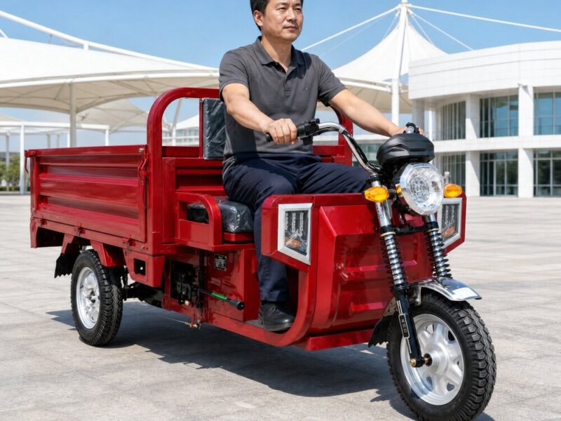 60V Electric Cargo Tricycle 501-800W Open Body Three Wheel Vehicle 90km Range 54km/h Speed DOT Certified