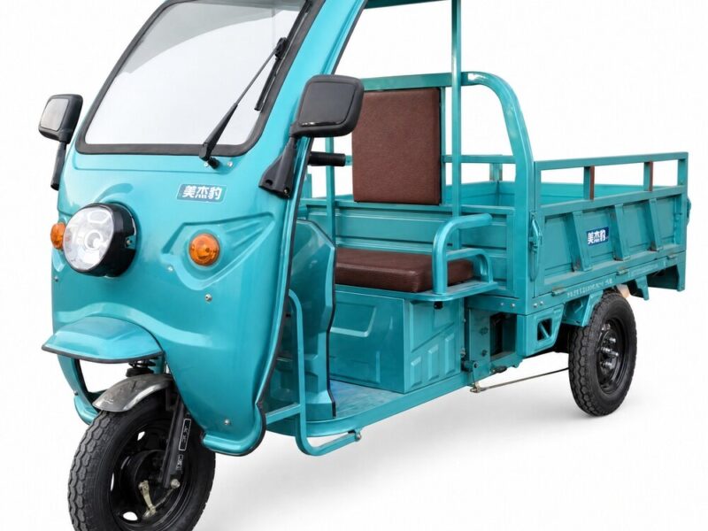 60V Electric Cargo Tricycle 501-800W Open Body Three Wheeler 90km Range 25 Degree Climbing Utility Transport Vehicle
