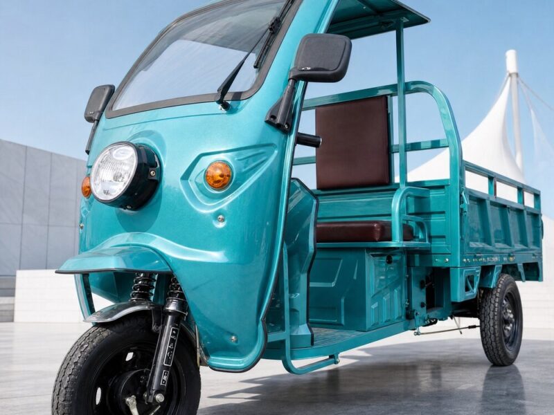 60V Electric Cargo Tricycle 501-800W Open Body Utility Trike 90km Range 54km/h Market Transport