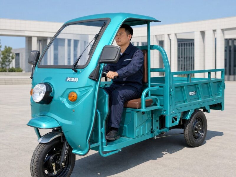 60V Electric Cargo Tricycle 501-800W Open Body Utility Trike 90km Range 54km/h Market Transport