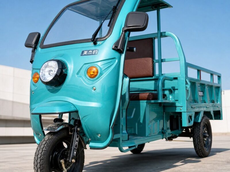 60V Electric Cargo Tricycle 501-800W Open Body Utility Trike 90km Range 54km/h Market Transport