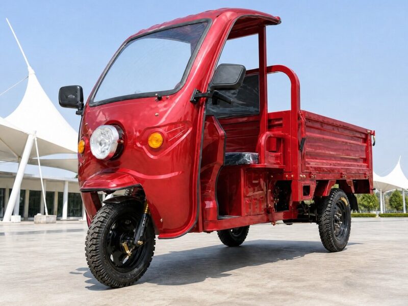 60V 501-800W Electric Cargo Tricycle Open Body Steel Frame Three Wheel Utility Transport Vehicle 54km/h