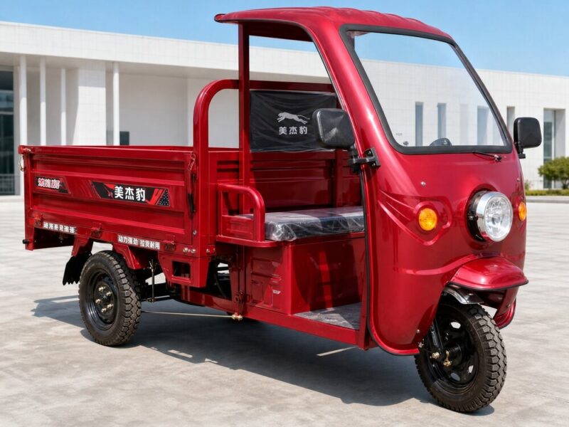 60V 501-800W Electric Cargo Tricycle Open Body Steel Frame Three Wheel Utility Transport Vehicle 54km/h