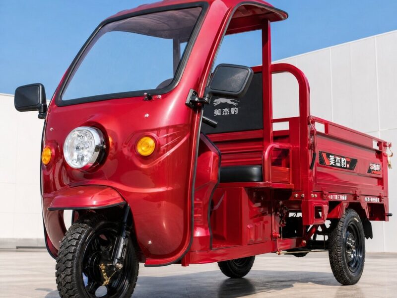 60V 501-800W Electric Cargo Tricycle Open Body Steel Frame Three Wheel Utility Transport Vehicle 54km/h