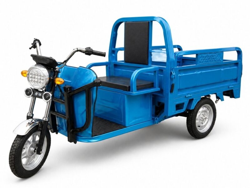 60V Electric Cargo Tricycle 501-800W Three Wheel Utility Transport Motorcycle Open Body 300-400kg Payload