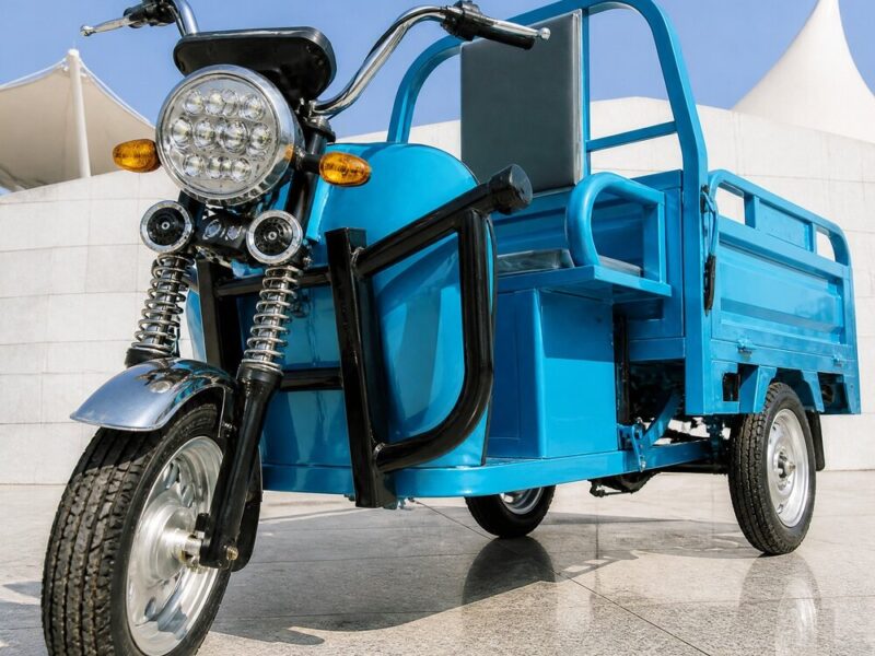 60V Electric Cargo Tricycle 501-800W Three Wheel Utility Transport Motorcycle Open Body 300-400kg Payload