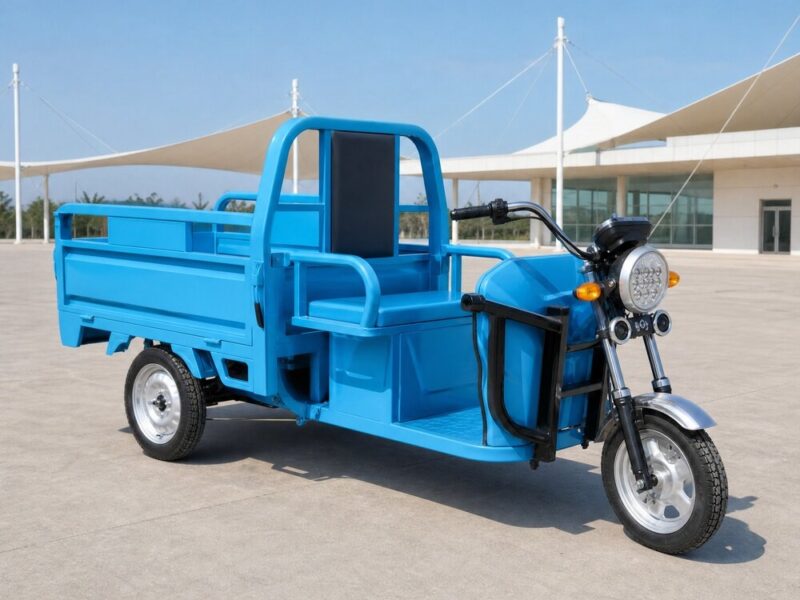 60V Electric Cargo Tricycle 501-800W Three Wheel Utility Transport Motorcycle Open Body 300-400kg Payload