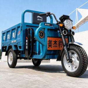 60V Electric Cargo Tricycle 801-1000W Open Body Three Wheel Utility Vehicle 400kg Payload Front Rear Disc Brakes