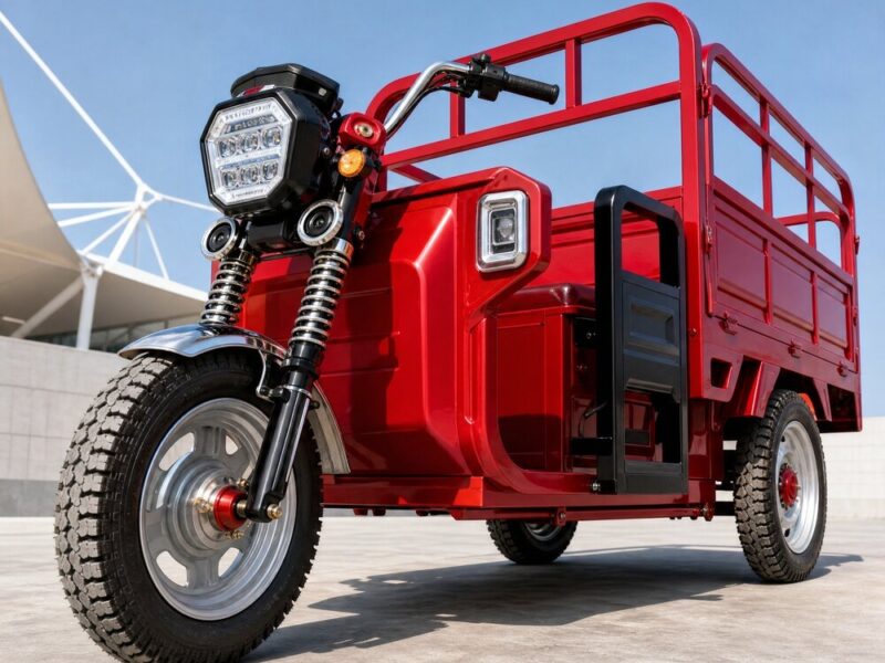 60V Electric Cargo Tricycle 801-1000W Three Wheel Utility Vehicle Open Body Transport