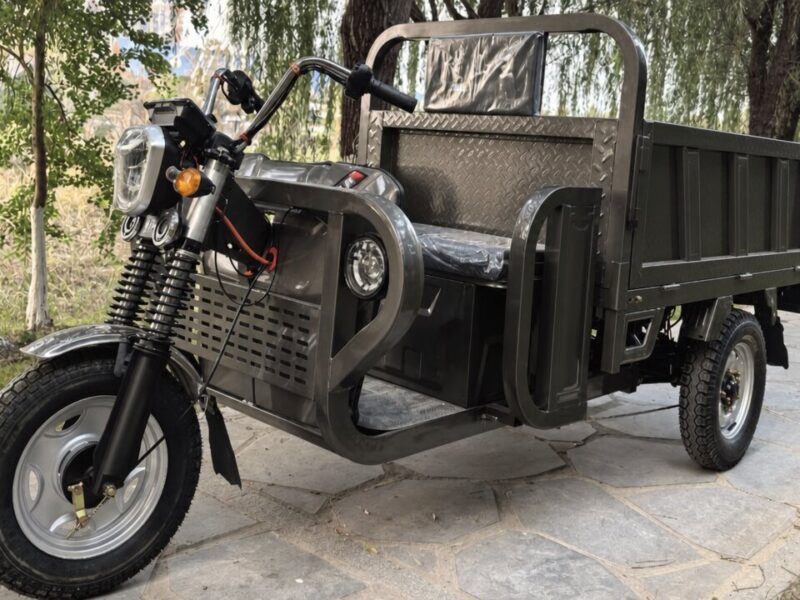 60V Cargo Electric Tricycle Over 1000W Motor Open Body Three Wheel Utility Vehicle 54km/h 90km Range DOT