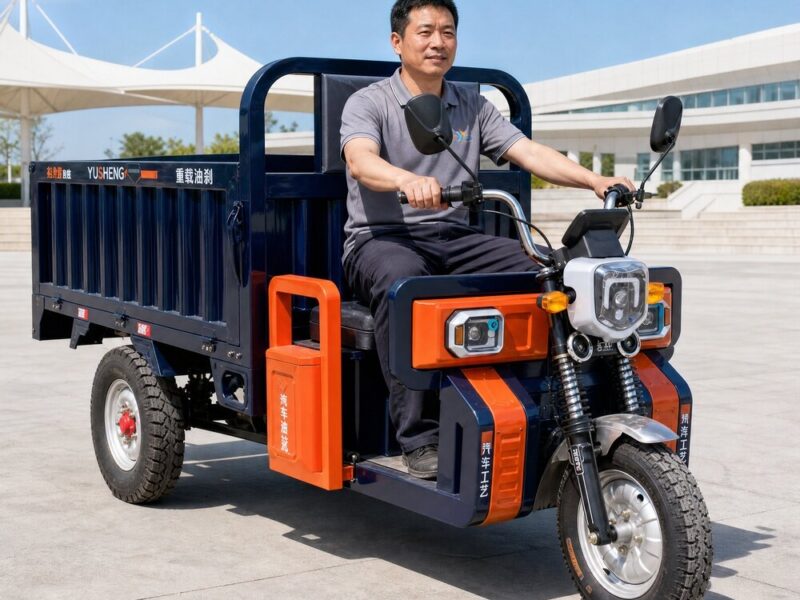 60V Electric Cargo Tricycle Open Body Three Wheel Utility Vehicle 400kg Plus Payload 90km Range 54km/h Transport