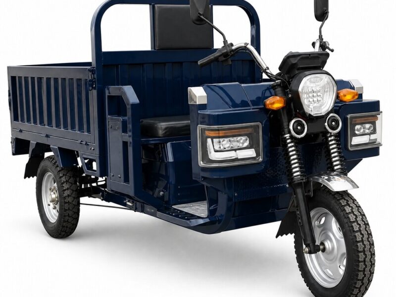 60V Electric Cargo Tricycle Over 1000W Open Body Three Wheel Freight Vehicle 54km/h 90km Range DOT