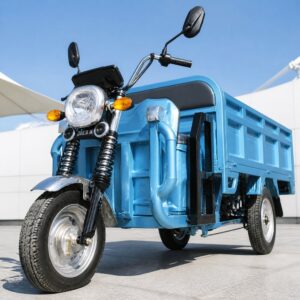 60V Electric Cargo Tricycle Over 1000W Open Body Three Wheeler 54km/h 90km Range Goods Transport