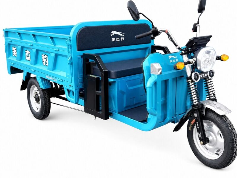 60V Electric Cargo Tricycle Over 1000W Open Body Three Wheeler 54km/h 90km Range Goods Transport