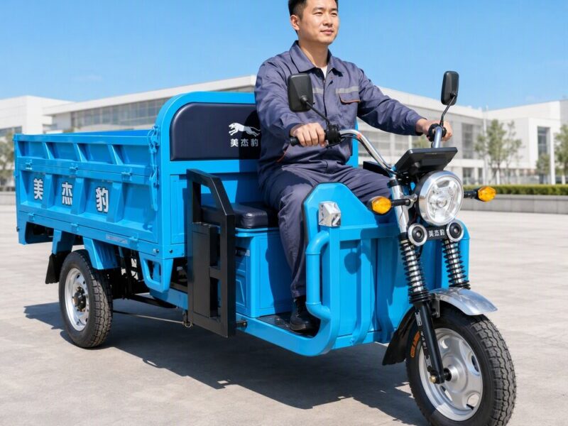 60V Electric Cargo Tricycle Over 1000W Open Body Three Wheeler 54km/h 90km Range Goods Transport