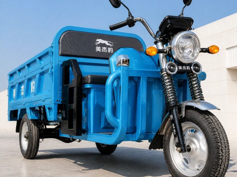 60V Electric Cargo Tricycle Over 1000W Open Body Three Wheeler 54km/h 90km Range Goods Transport