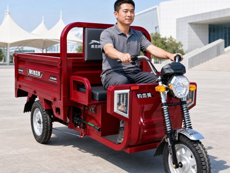60V Electric Cargo Tricycle Three Wheel Utility Vehicle 501-800W 400kg Load Capacity Open Body