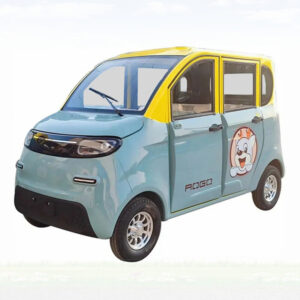 60V Electric Four Wheel Passenger Car Closed Body 4 Seat Transport Vehicle