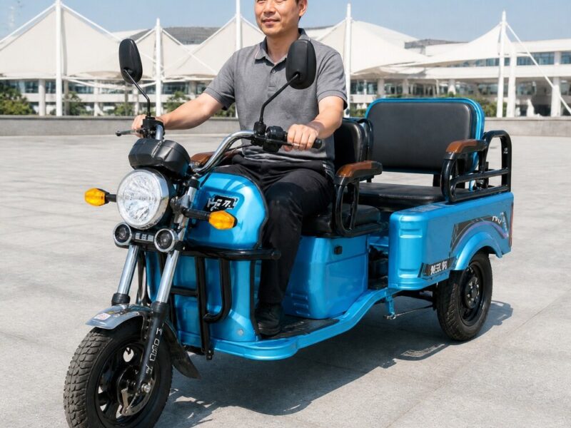 60V Electric Passenger Tricycle 3 Wheel Vehicle 4 Passenger 40km/h 90km Range Disc Brakes Open Body