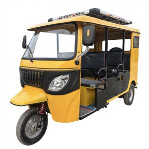 60V Electric Passenger Tricycle 801-1000W Open Body Tuk Tuk 50-70km Range 4.5-12 Tires