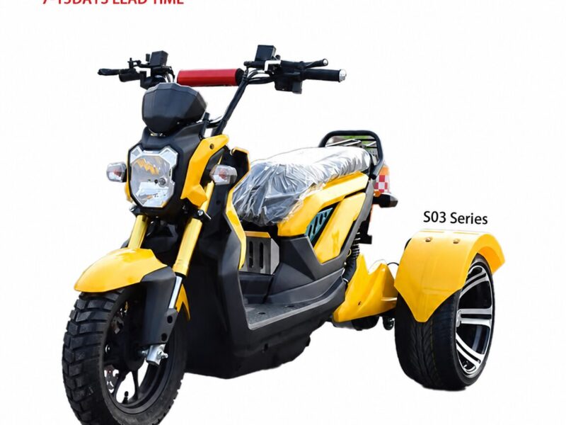 60V Electric Three Wheel Tricycle Over 1000W Open Body Single Passenger Mobility Scooter 50-70Km/h