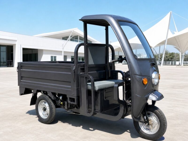 60V High Power Electric Cargo Tricycle Open Three Wheel Utility Vehicle 45km/h Speed