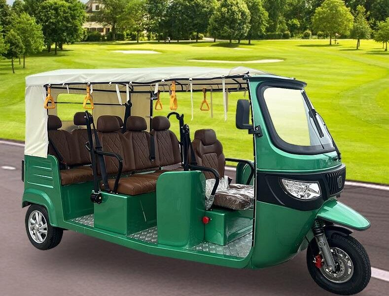 60V Open Electric Passenger Tricycle 501-800W Three Wheel Rickshaw 14 Inch Disc Brake Urban Transport
