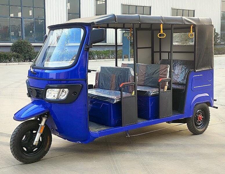60V Open Electric Passenger Tricycle 501-800W Three Wheel Rickshaw 14 Inch Disc Brake Urban Transport