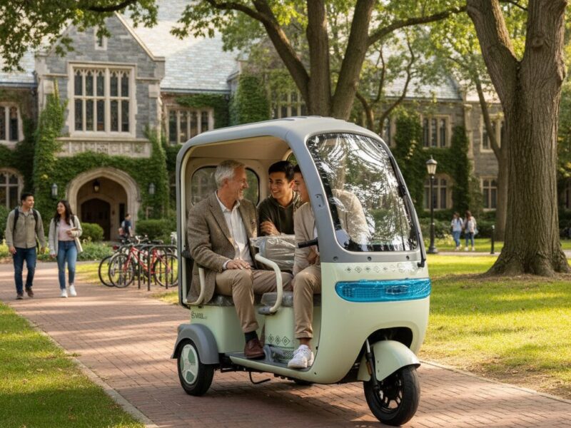 650W 3 Seats Family Electric Tricycle Open Body Large Capacity Outdoor 3 Wheel Mobility Tricycle Low Speed City Etrike