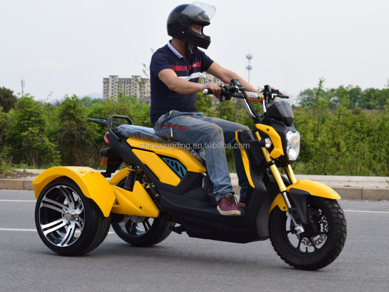 72V Electric 3-Wheel 2-Passenger Tricycle Scooter Open Body Design High-Speed 1500W Powerful Performance Disc Brakes CE