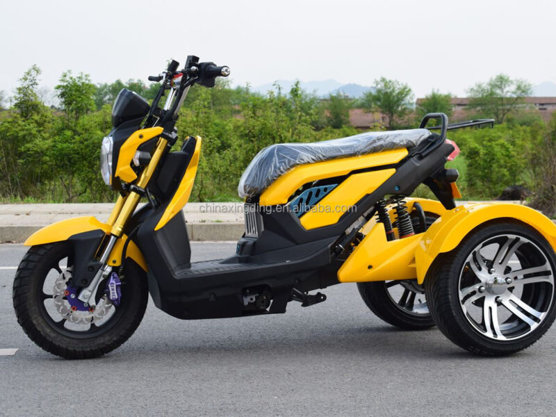 72V Electric 3-Wheel 2-Passenger Tricycle Scooter Open Body Design High-Speed 1500W Powerful Performance Disc Brakes CE