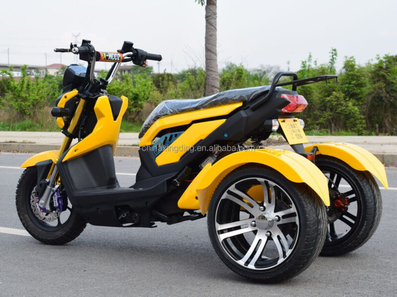 72V Electric 3-Wheel 2-Passenger Tricycle Scooter Open Body Design High-Speed 1500W Powerful Performance Disc Brakes CE
