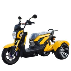 72V Electric 3-Wheel 2-Passenger Tricycle Scooter Open Body Design High-Speed 1500W Powerful Performance Disc Brakes CE