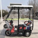 Adjustable Three-Seat Electric Tricycle 600W Rear Hub Motor Lead Acid Battery Steel Frame 3 Wheels - image 2
