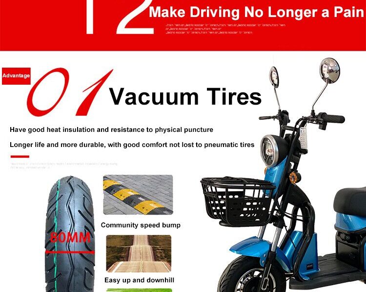 Adult 1000 Watt Electric Tricycle 3-Wheel Open Body Available in 48v and 60v Cheap Alternative to Traditional Bicycles