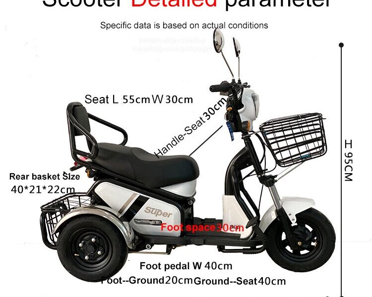 Adult 1000 Watt Electric Tricycle 3-Wheel Open Body Available in 48v and 60v Cheap Alternative to Traditional Bicycles
