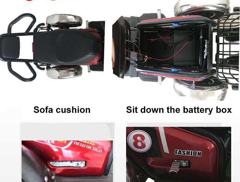Adult 1000 Watt Electric Tricycle 3-Wheel Open Body Available in 48v and 60v Cheap Alternative to Traditional Bicycles