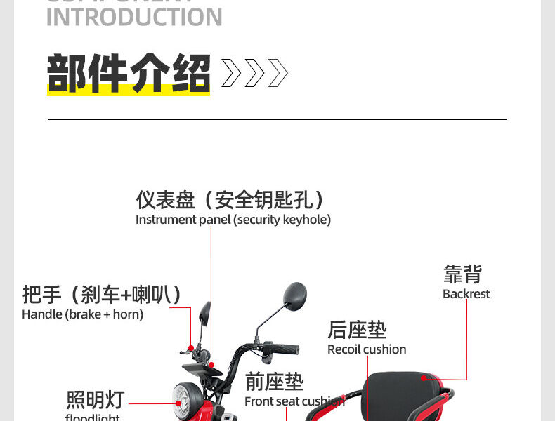 Adult Three-Wheel Electric Tricycle Open 48V 600W Passenger Tricycle Bike Electric Tricycle for Sale