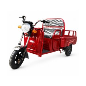 Cargo Electric Tricycle Open Three Wheel Transport Vehicle Two Person Carrier 351-500W 60V 300-12 Tires