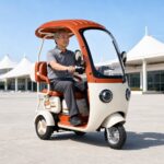 Cheap Beautiful 3 Wheel Electric Pedal Scooter Chopper Tricycle Prices for 2 Adults Passenger Seat Sale at Home with Roof - image 3