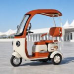 Cheap Beautiful 3 Wheel Electric Pedal Scooter Chopper Tricycle Prices for 2 Adults Passenger Seat Sale at Home with Roof - image 4