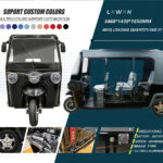 China’s 4000W 5000W Watts Electric Tuk Tuk Electric Tricycle for 7 Passengers - image 3