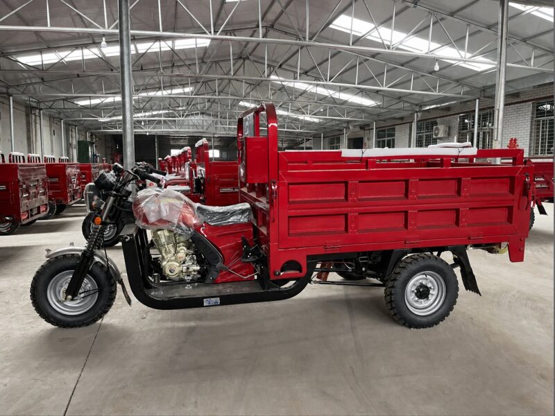 3 Wheels Gasoline Cargo Tricycle Petrol Motorized Fuel Motorcycle 150cc Engine Truck for Adults Transportation with Open Van