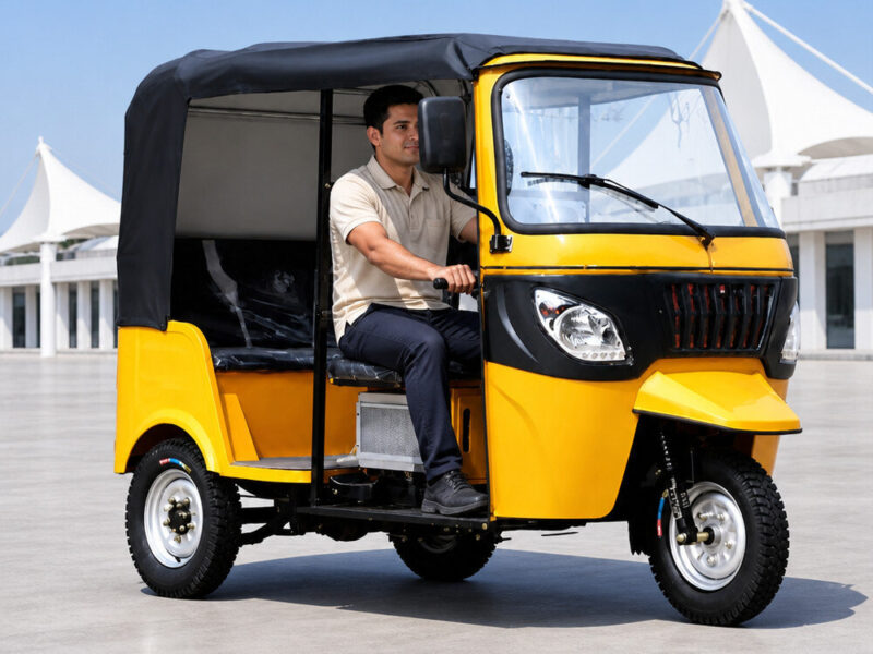 2026 Electric Double Row Passenger Tuk Tuk 3 Wheel 60V Tricycle
