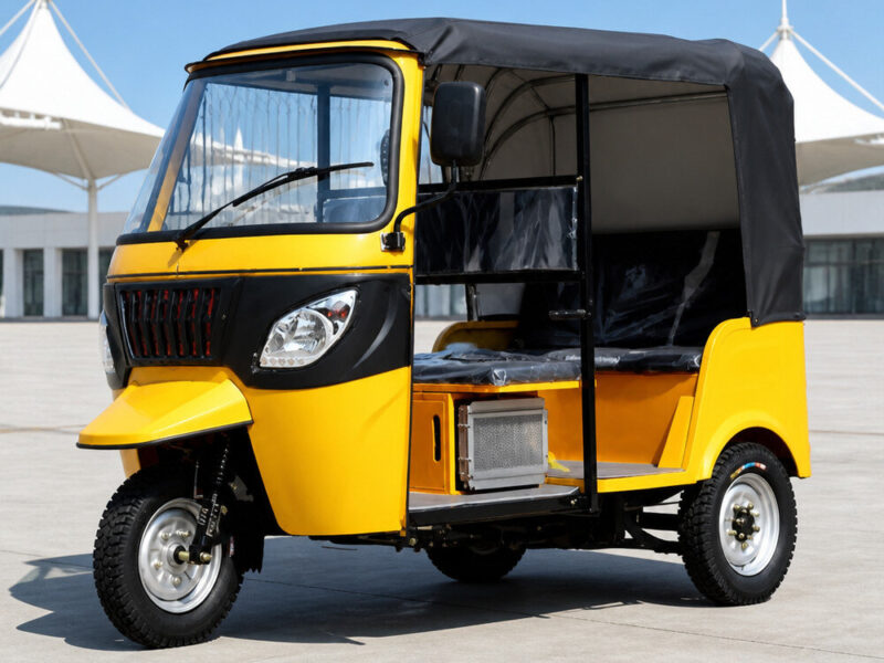 2026 Electric Double Row Passenger Tuk Tuk 3 Wheel 60V Tricycle