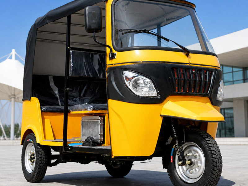 2026 Electric Double Row Passenger Tuk Tuk 3 Wheel 60V Tricycle