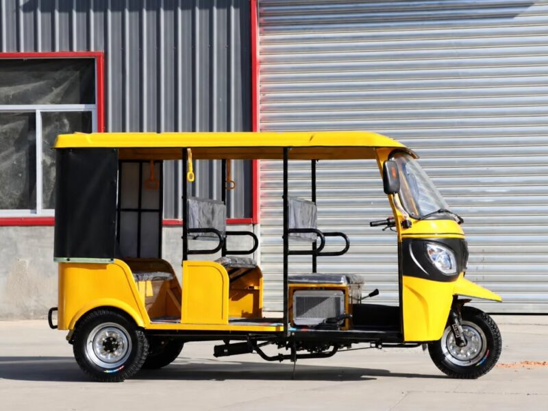 Chinese Factory Wholesale Motorized Open Body 200cc Gasoline Tuk Tuk Petrol Business Taxi Three Rows Seats Passenger Tricycle