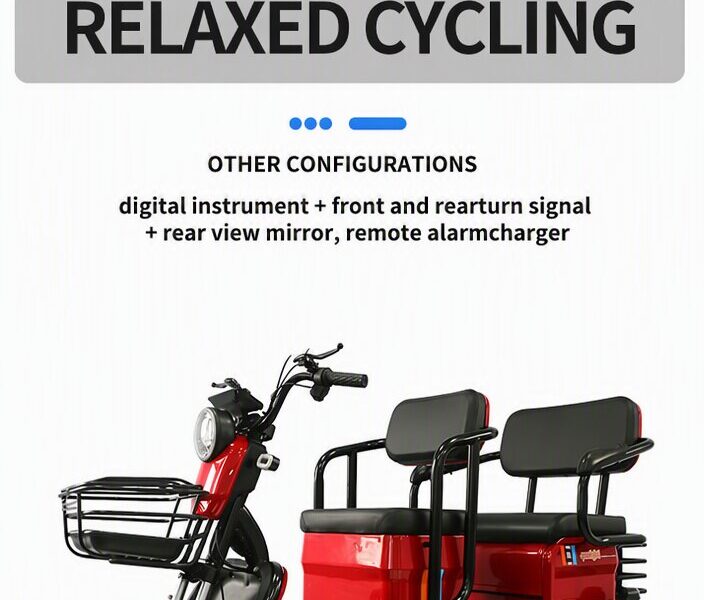 Chinese-Made Electric Tricycle New Energy Three-Wheel High Speed Open Body 60V Voltage