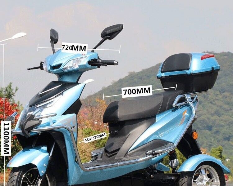 EEC DOT Certified Outdoor Electric Tricycle Motorcycle 3 Wheel Electric Scooter for Adults & Elderly Open Body Type